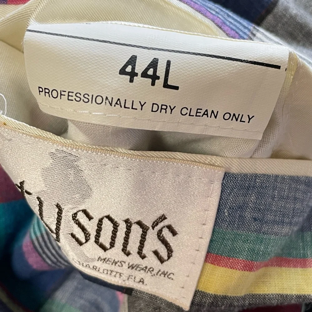 Vintage Tyson’s Menswear Inc. Colorful Plaid Two-Button Sports Coat Blazer 44L - Picture 11 of 16